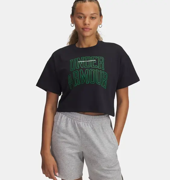 Women's T-shirt Under Armour W Varsity Mix HW SS Crop