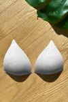 84322 Dewberry Triangle Bikini Top with Double Push-Up Pad-WHITE