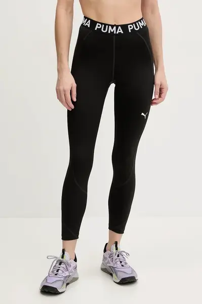 Tréninkové legíny Puma Strong černá barva, s potiskem, 526000