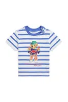 Bavlněné dětské tričko Polo Ralph Lauren modrá barva, 320965904001