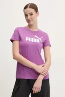 Bavlněné tričko Puma fialová barva, 684969