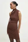 Šaty Answear.LAB hnědá barva, mini