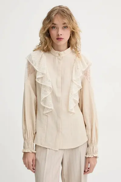 Košile s příměsí lnu Bruuns Bazaar