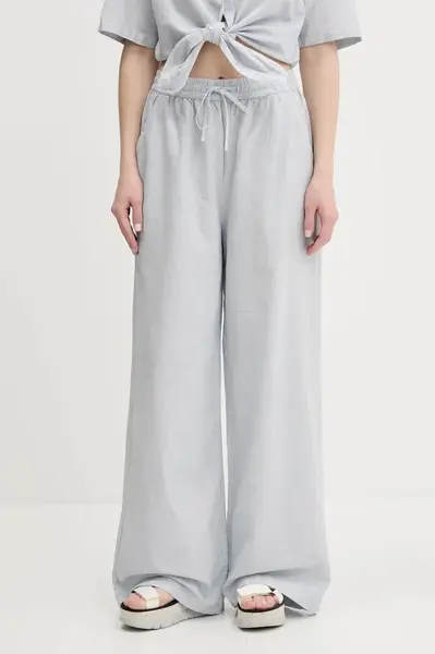 Kalhoty s příměsí lnu Tommy Jeans