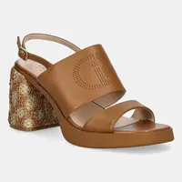 Kožené sandály Liu Jo GISELE 09 hnědá barva, SA5095P0102S1853