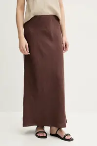 Samsoe Samsoe Lněná sukně Samsoe Samsoe SAAGNETA