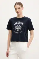 Bavlněné tričko Guess tmavomodrá barva, V5GI04 I3Z14