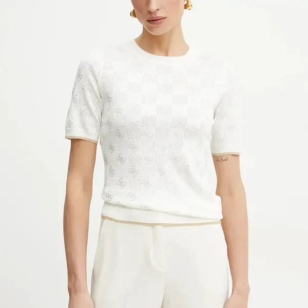 Svetr Guess ROSIE dámský, béžová barva, lehký, W5GR20 Z3D60