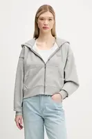 Mikina Dickies dámská, šedá barva, s kapucí, melanžová, DK0A4Y1ZHG01