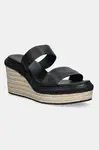 Calvin Klein Kožené pantofle Calvin Klein WEDGE SANDAL 50 - HE