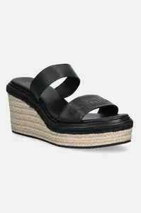 Kožené pantofle Calvin Klein WEDGE SANDAL 50 - HE