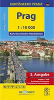 Prag - Karte touristischer Attraktionen /1:10 tis.