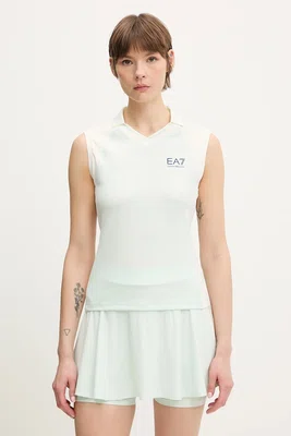 Tréninkový top EA7 Emporio Armani zelená barva, AF13282.7W000200
