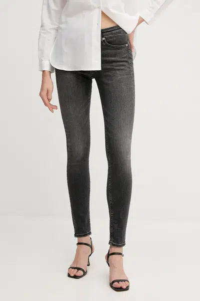 Džíny Calvin Klein Jeans dámské, černá barva, J20J225114
