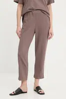 Kalhoty Answear.LAB dámské, hnědá barva, high waist
