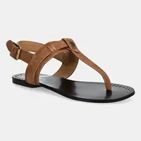 Semišové sandály Pepe Jeans SAM ONE dámské, hnědá barva, PLS90705