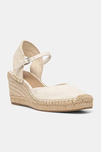 Espadrilky Lauren Ralph Lauren Robby béžová barva, na klínku, 802961836004