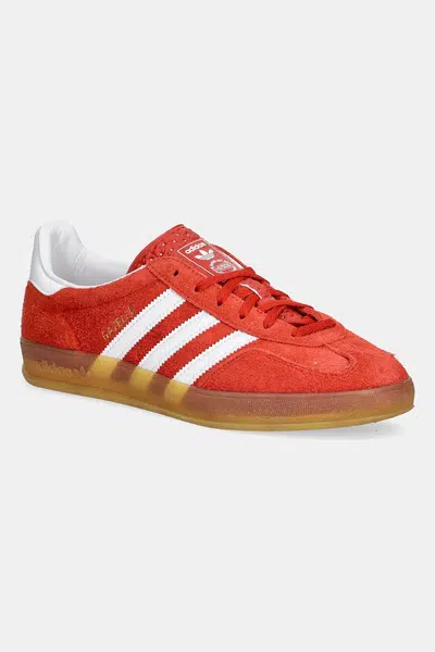 Semišové tenisky adidas Originals Gazelle Indoor HQ8718 oranžová barva