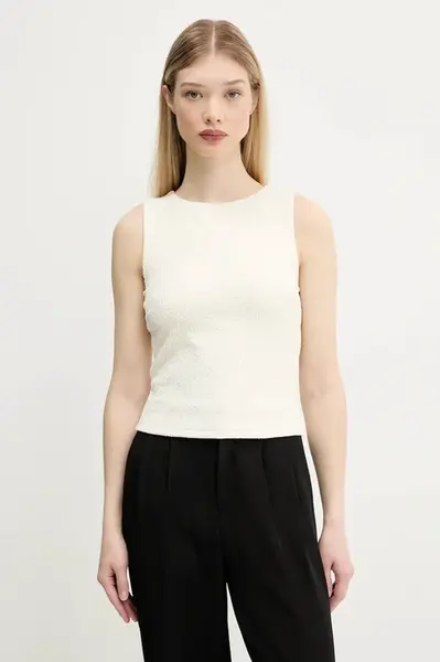 Top HUGO béžová barva, 50542420