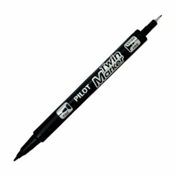 Popisovač oboustranný Pilot Twin Marker - černý