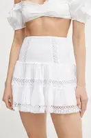 Sukně Charo Ruiz Ibiza Hortens bílá barva, mini, áčková, 251401