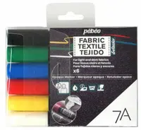 Sada markerů na textil 7A 6ks - základní barvy