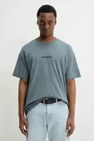 Bavlněné tričko Dickies šedá barva, s potiskem, DK0A4YRNG701
