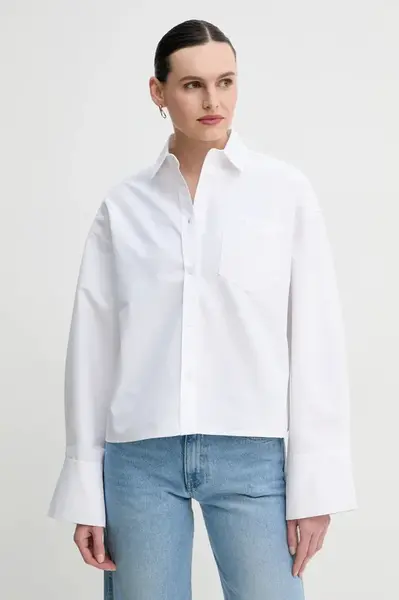 Košile 2NDDAY Claras dámská, bílá barva, relaxed, s klasickým límcem, 2251130229