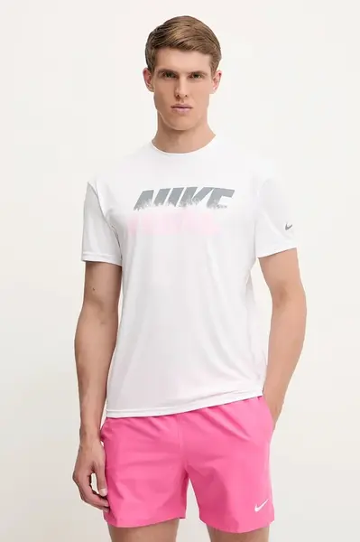 Plavecké tričko Nike bílá barva, NESSF473