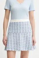 Sukně Morgan JBLUO fialová barva, mini, áčková, JBLUO