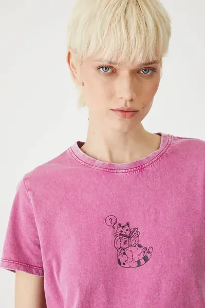 Bavlněné tričko Medicine dámské, růžová barva