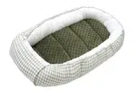 Medi Partners Baby cocoon/nest – Plaid + green Minky