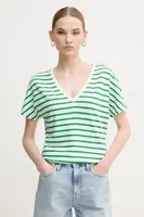 Tričko Tommy Hilfiger zelená barva, WW0WW46114