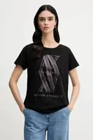 Bavlněné tričko Armani Exchange černá barva, XW000515 AF10359