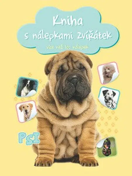 Kniha s nálepkami zvířátek Psi: více než 100 nálepek