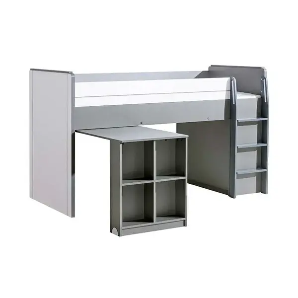 Vyvýšená postel Gumi G15 Barva korpusu: Bílá/Šedá, Matrace: Molitanová