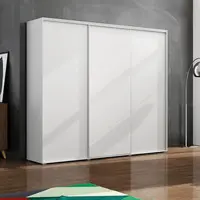 Šatní skříň Ska A24 XL Economy Barva korpusu: Bílá, Rozměry: 278 cm, Dveře: Bílé