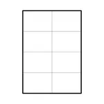 100 ks - Samolepiace biele matné etikety 105x74 mm, 8 ks na A4