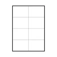 100 ks - Samolepiace biele matné etikety 105x74 mm, 8 ks na A4