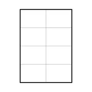 100 ks - Samolepiace biele matné etikety 105x74 mm, 8 ks na A4