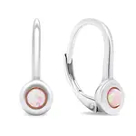 Brilio Silver Půvabné stříbrné náušnice se syntetickými opály EA365WP