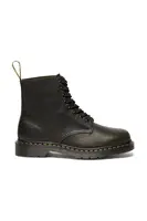 Kožené kotníkové boty Dr. Martens 1460 Pascal dámské, zelená barva, na plochém podpatku, DM31981300