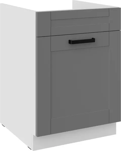 Spodní skříňka pod dřez Luna 60 ZL 1S BB - Premium Box Barva korpusu: Bílá, Barva dvířek: Dust Grey