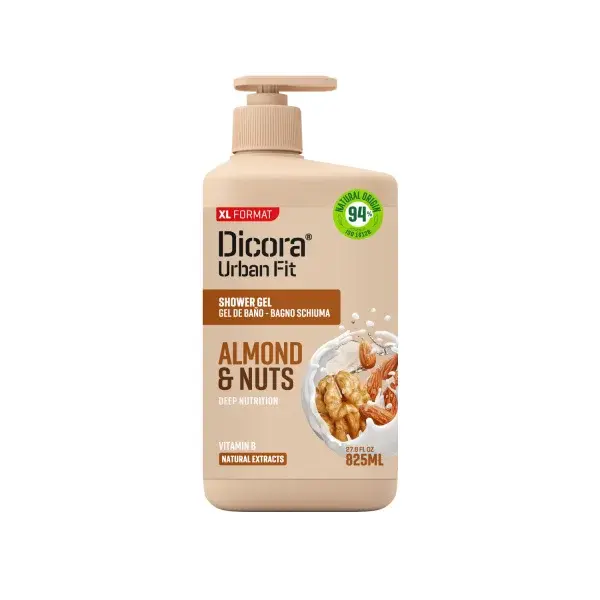 Dicora Urban Fit vitamin B Almonds & Nuts sprchový gel mandle & ořechy 825 ml