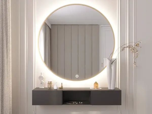 Zrcadlo Gerbinie Rozměry: 80 cm, Varianta: Osvětlení A