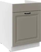 Spodní skříňka pod dřez Stilo 60 ZL 1S BB - Premium Box Barva korpusu: Bílá, Barva dvířek: Clay Grey