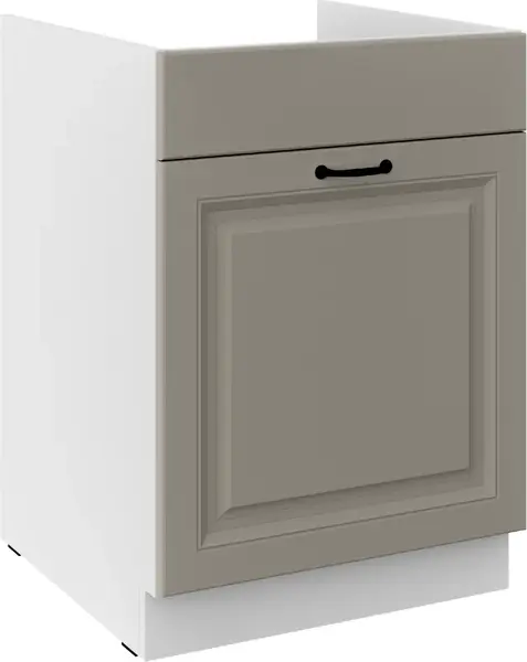 Spodní skříňka pod dřez Stilo 60 ZL 1S BB - Premium Box Barva korpusu: Bílá, Barva dvířek: Clay Grey