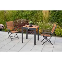 Gardenson STOLEK NA BALKÓN, dřevo, kov, 65-130/75/65 cm
