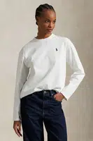 Bavlněné tričko s dlouhým rukávem Polo Ralph Lauren bílá barva, 211967105