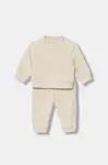 Kojenecká tepláková souprava Calvin Klein Jeans béžová barva, IN0IN00236